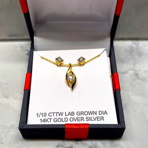 Gold Silver Diamond Set